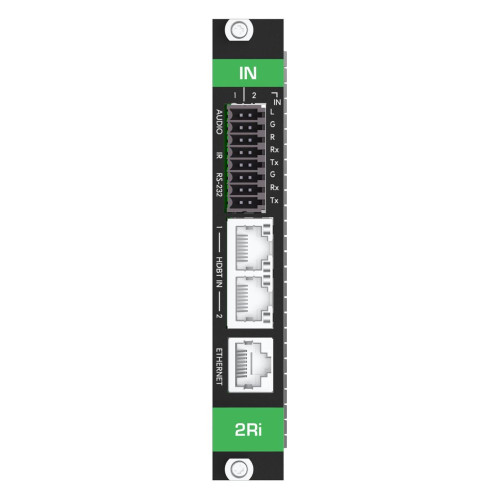 Модуль c 2 входами HDBaseT (витая пара), передача HDMI, аудио, двунаправленного RS-232,Ethernet и ИК; увеличенное расстояние передачи, поддержка 4К60 4:4:4, PoE (требуется PS-4812) Kramer Electronics MC3-2RI/STANDALONE