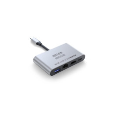 USB-C хаб Infobit iHub 301 (HDMI 4K30, RJ45, USB-A 3.0, PD ~100 Вт)