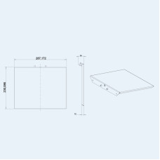 Полка для стойки OMB BIG TROLLEY SHELF PLATE (black)