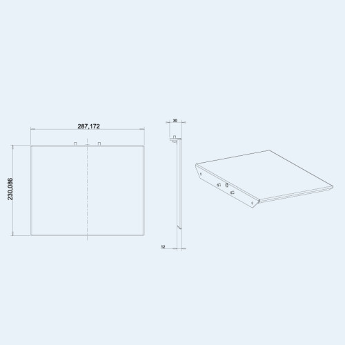 Полка для стойки OMB BIG TROLLEY SHELF PLATE (black)