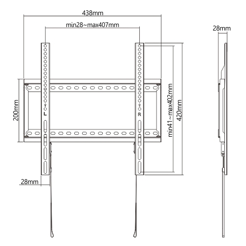 Настенный кронштейн для дисплея FIX LP72-44F