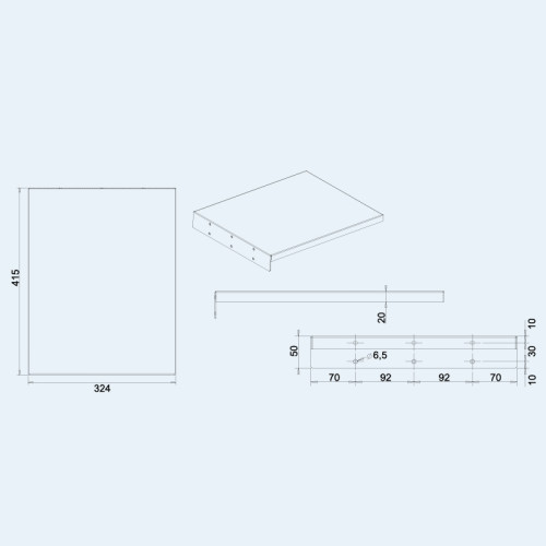 Полка для стойки OMB SHELF FOR ELECTRIC TROLLEY (black)