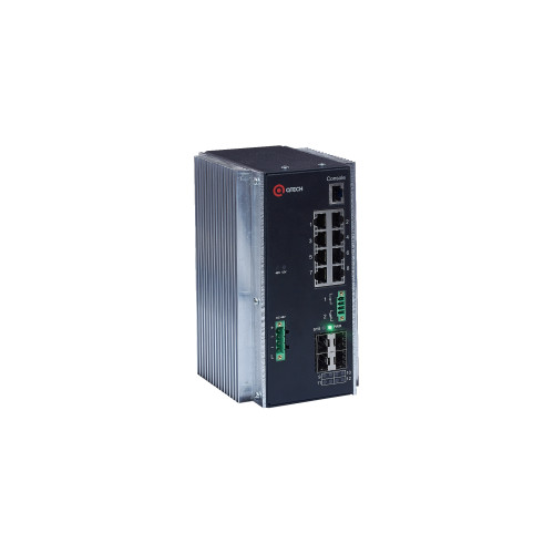 Индустриальный коммутатор QTECH QSW-3750-12T-I-POE-DC